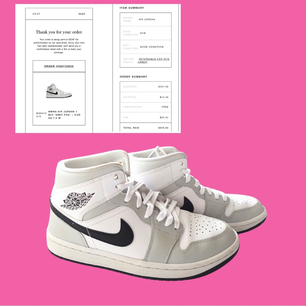 Nike Air Jordan 1 Mid ‘Grey Fog’